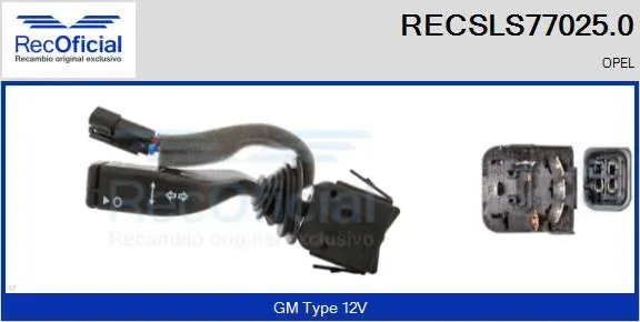 Commutateur de colonne de direction RECOFICIAL RECSLS77025.0