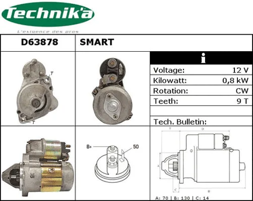 Démarreur Technika D63878