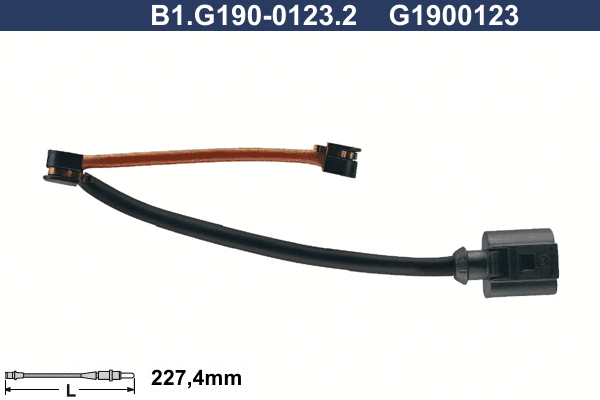 Contact d'avertissement, usure des plaquettes de frein GALFER B1.G190-0123.2