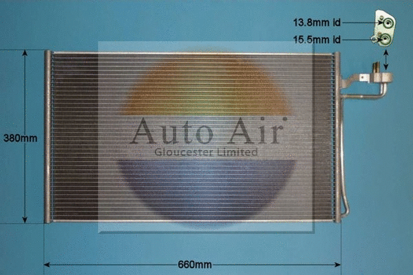 Condenseur, climatisation AUTO AIR GLOUCESTER 16-0015