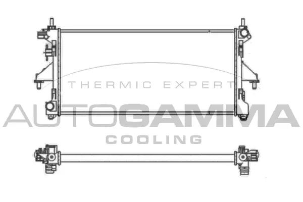 Radiateur, refroidissement du moteur AUTOGAMMA 104592