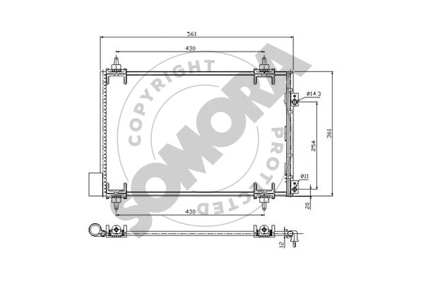 Condenseur, climatisation SOMORA 220760C