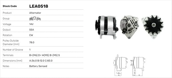 Alternateur LUSA LEA0518