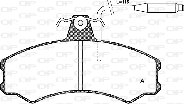 Kit de plaquettes de frein, frein à disque OPEN PARTS BPA0143.02