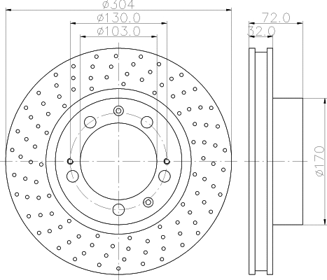 Disque de frein MINTEX MDC1305