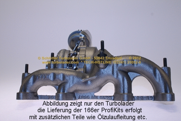 Turbocompresseur, suralimentation SCHLÜTTER TURBOLADER 166-02730