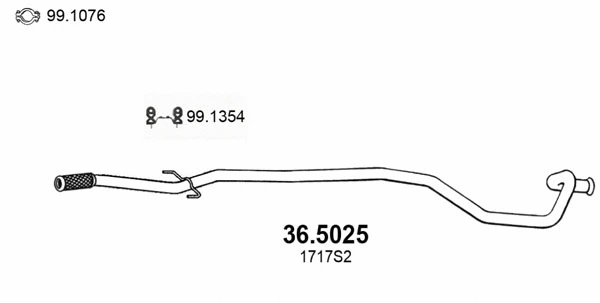 Tuyau d'échappement ASSO 36.5025