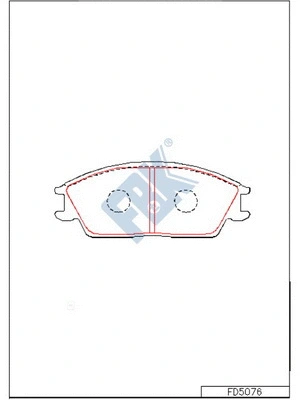 Kit de plaquettes de frein, frein à disque FBK FD5076