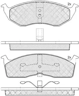 Kit de plaquettes de frein, frein à disque FIT FP0591