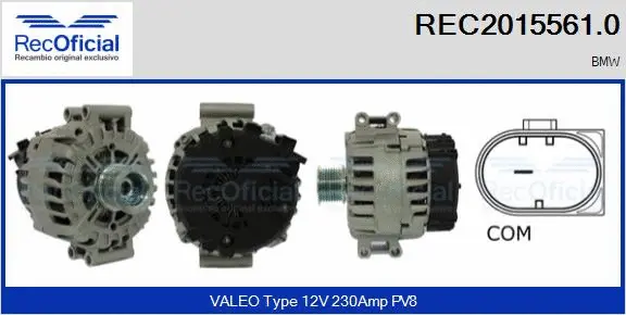 Alternateur RECOFICIAL REC2015561.0