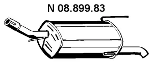 Silencieux arrière EBERSPÄCHER 08.899.83