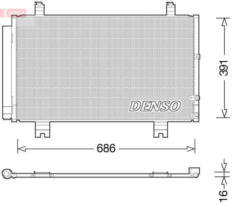 Condenseur, climatisation DENSO DCN51013