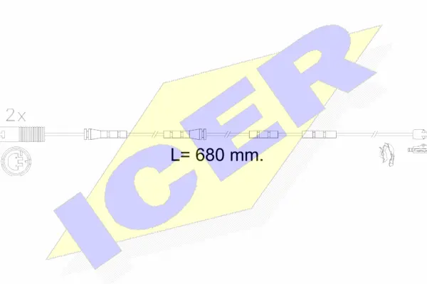 Contact d'avertissement, usure des plaquettes de frein ICER 610606 E C