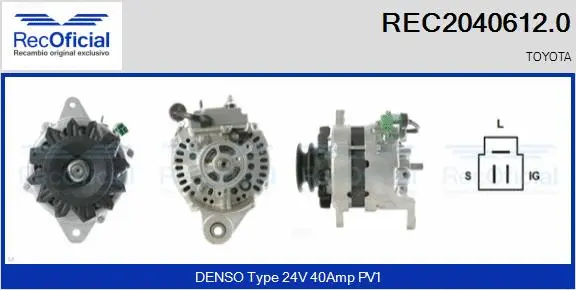 Alternateur RECOFICIAL REC2040612.0