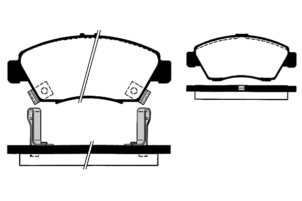 Kit de plaquettes de frein, frein à disque Technika 01296