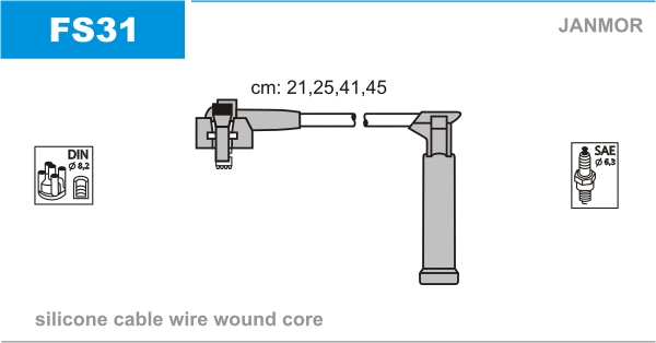 Kit de câbles d'allumage JANMOR FS31
