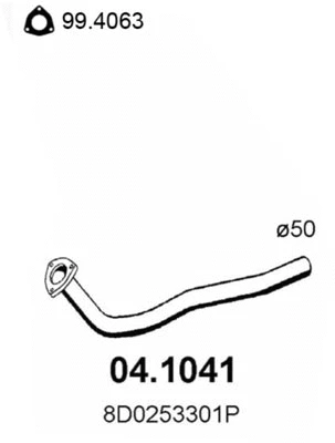 Tuyau d'échappement ASSO 04.1041