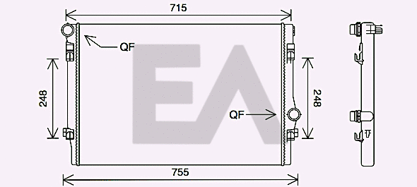 Radiateur, refroidissement du moteur EACLIMA 31R77126