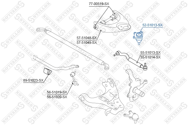 Rotule de suspension STELLOX 52-51013-SX
