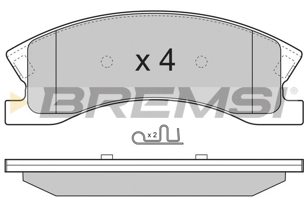Kit de plaquettes de frein, frein à disque BREMSI BP3269