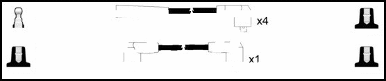 Kit de câbles d'allumage LEMARK HOES768