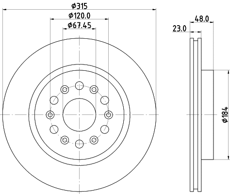 Disque de frein MINTEX MDC83068C