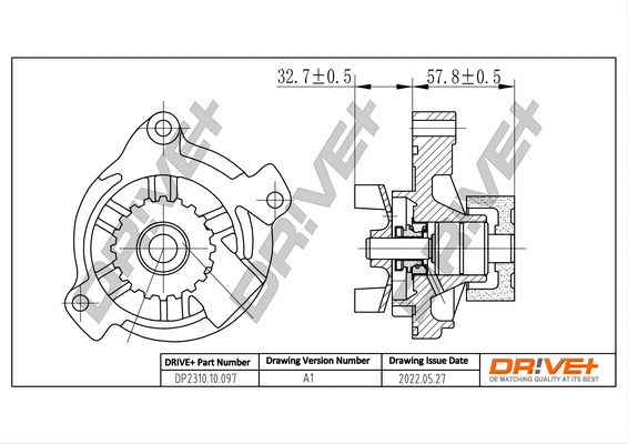 Pompe à eau, refroidissement du moteur Dr!ve+ DP2310.10.097