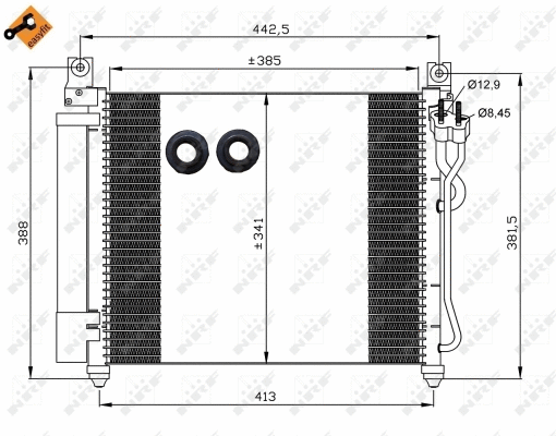 Condenseur, climatisation NRF 35888