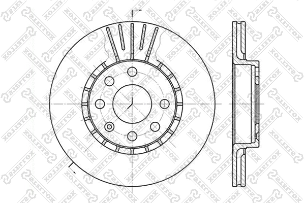 Disque de frein STELLOX 6020-3617V-SX