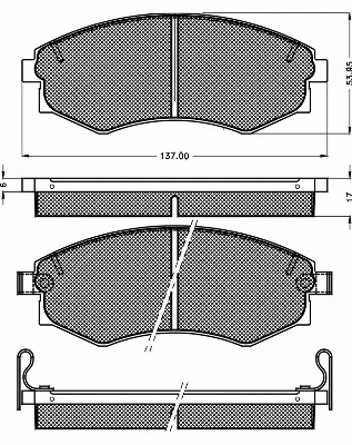 Kit de plaquettes de frein, frein à disque BSF 10125