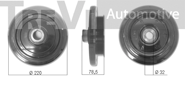 Poulie, vilebrequin TREVI AUTOMOTIVE PC1264