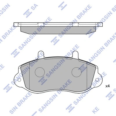 Kit de plaquettes de frein, frein à disque Hi-Q SP4385