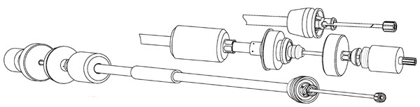 Tirette à câble, commande d'embrayage CEF RT01190
