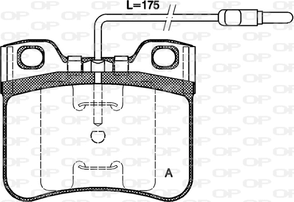 Kit de plaquettes de frein, frein à disque OPEN PARTS BPA0247.14