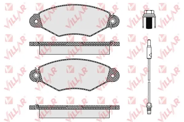 Kit de plaquettes de frein, frein à disque VILLAR 626.1106