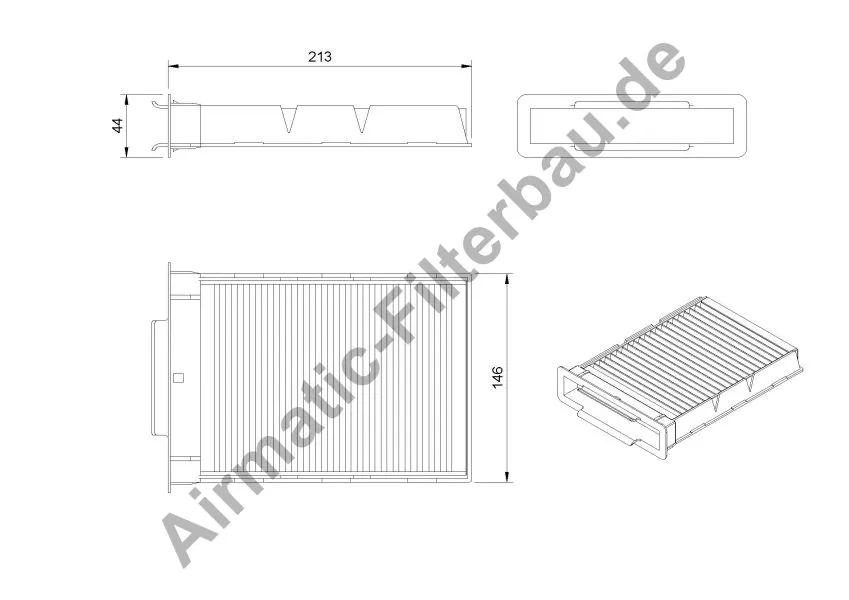 Filtre, air de l'habitacle AIRMATIC Filterbau IF1136B