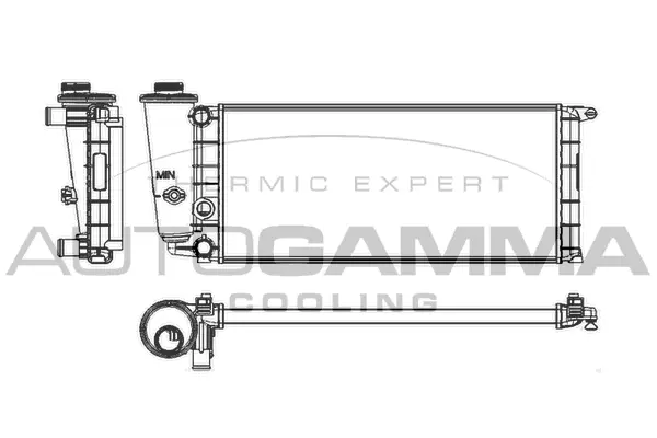 Radiateur, refroidissement du moteur AUTOGAMMA 100077