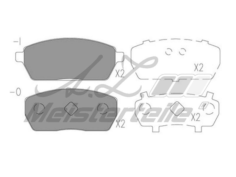 Kit de plaquettes de frein, frein à disque A.Z. Meisterteile AZMT-44-022-2281