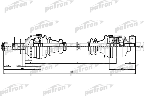 Arbre de transmission PATRON PDS1432
