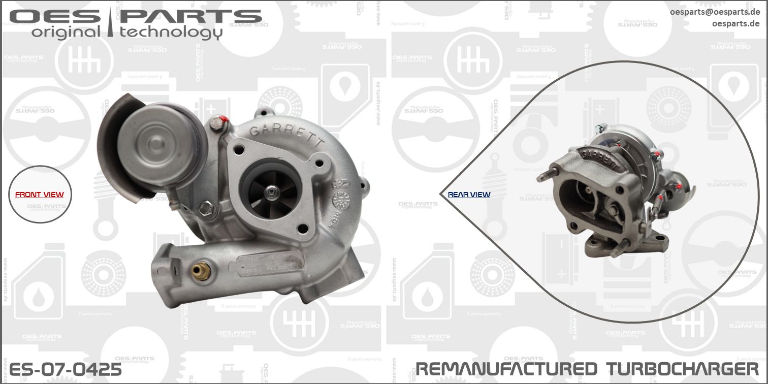 Turbocompresseur, suralimentation OES PARTS ES-07-0425