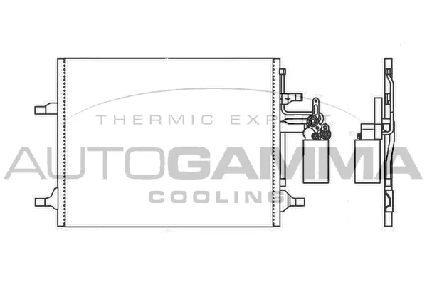 Condenseur, climatisation AUTOGAMMA 105958