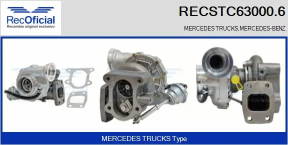Turbocompresseur, suralimentation RECOFICIAL RECSTC63000.6