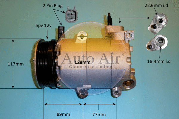 Compresseur, climatisation AUTO AIR GLOUCESTER 14-7955P