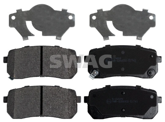 Kit de plaquettes de frein, frein à disque SWAG 33 10 7497
