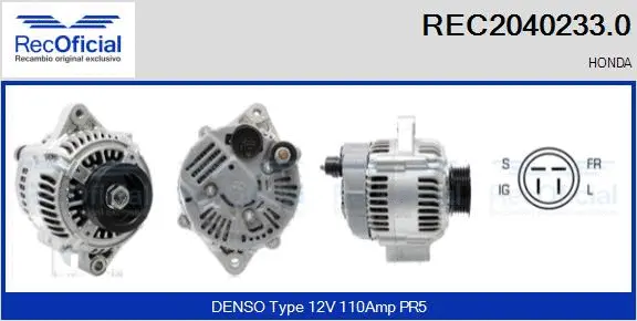 Alternateur RECOFICIAL REC2040233.0