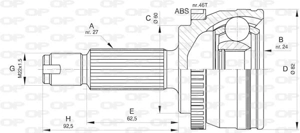 Jeu de joints, arbre de transmission OPEN PARTS CVJ5805.10