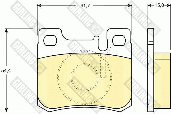 Kit de plaquettes de frein, frein à disque GIRLING 6111302