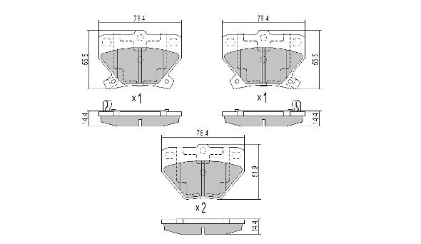 Kit de plaquettes de frein, frein à disque FREMAX FBP-1560