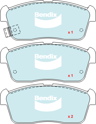 Kit de plaquettes de frein, frein à disque BENDIX-SEA DB1674 UP