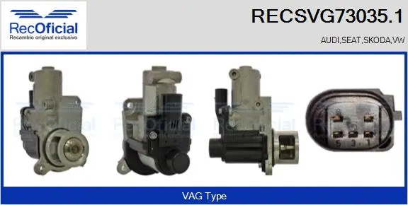 Vanne EGR RECOFICIAL RECSVG73035.1